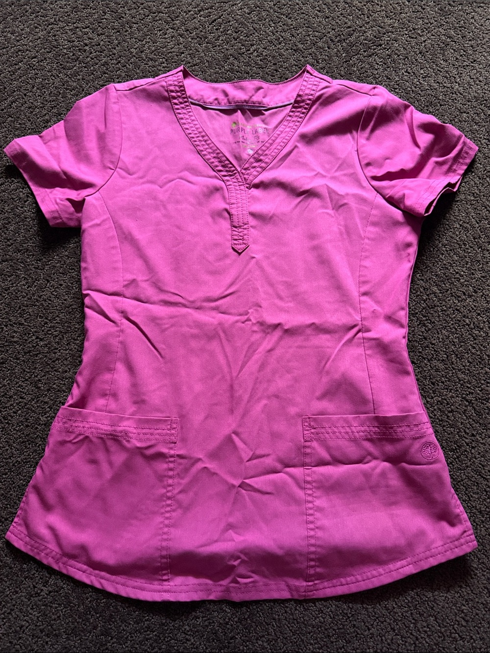 healing hands V-Neck Scrub Top - Magenta